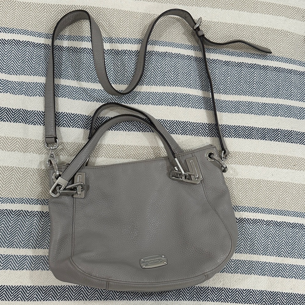 Michael Kors leather purse body cross with Silver-Tone Hardware Chain